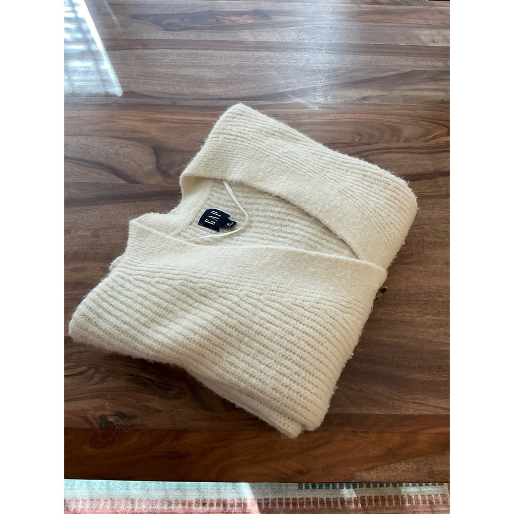 GAP Cream Ribbed Button-Front Cardigan - Picture 8 of 8